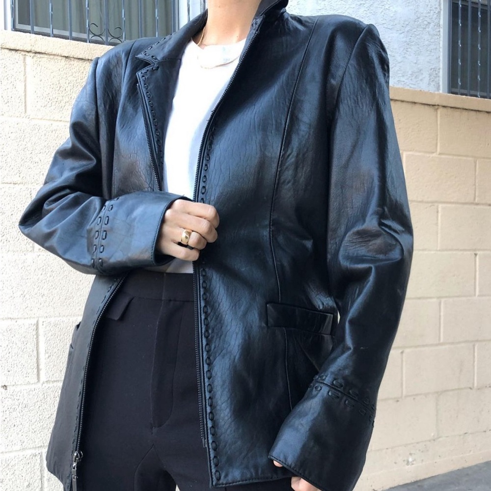 Vintage Black Leather Jacket